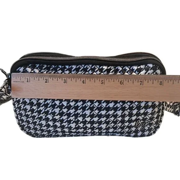 Lug Black and White RFID Convertible Coupe XL Crossbody Belt Bag - Picture 13 of 14